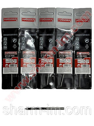 Свердло по дереву HAISSER d-3 мм, L - 60 мм Гостре, фото 1