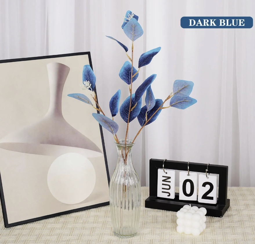 Штучне листя евкаліпта колір синій 48 см