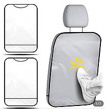 Защитные Накладки для Передних Сидений Авто 🔥 2 шт 🔥 Прозрачные - Универсальные - Плотные 🔥 Размер 67х52 см ❤️, фото 3