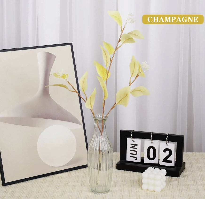 Штучне листя евкаліпта колір шампань 48 см