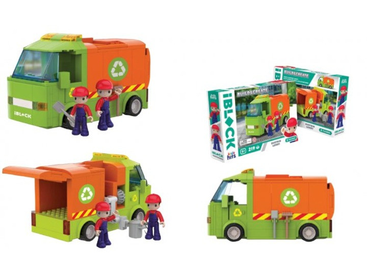 Конструктор iBlock Вантажівка для збору сміття 219 деталей, фото 1
