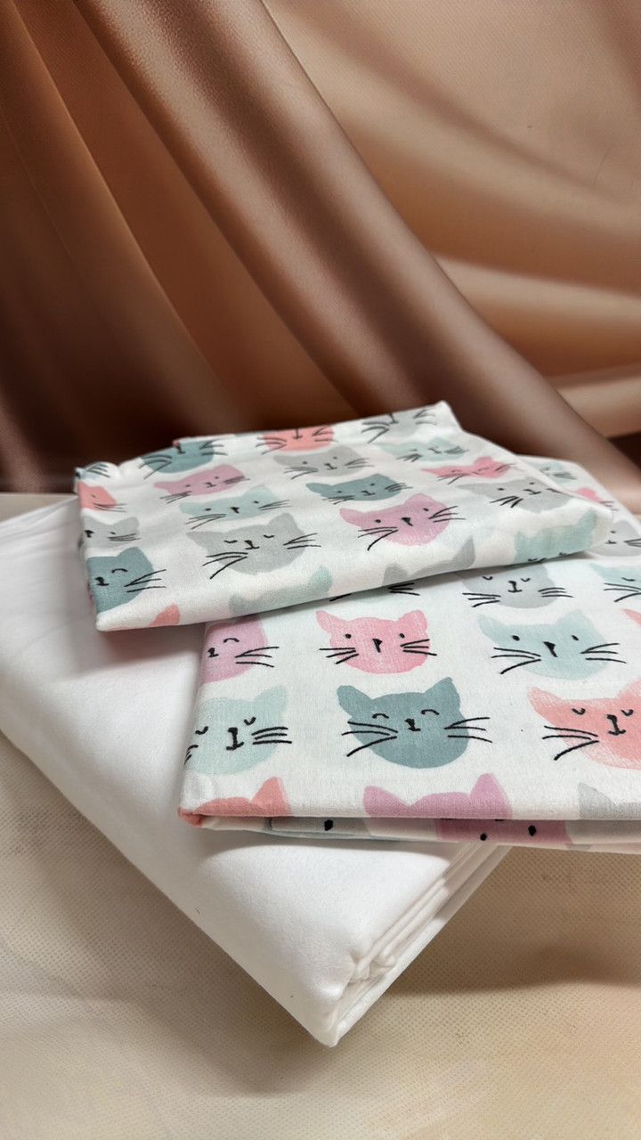 Простирадло фланелеве байкове Cotton 240 на 260 см та 2 наволочки, фото 1