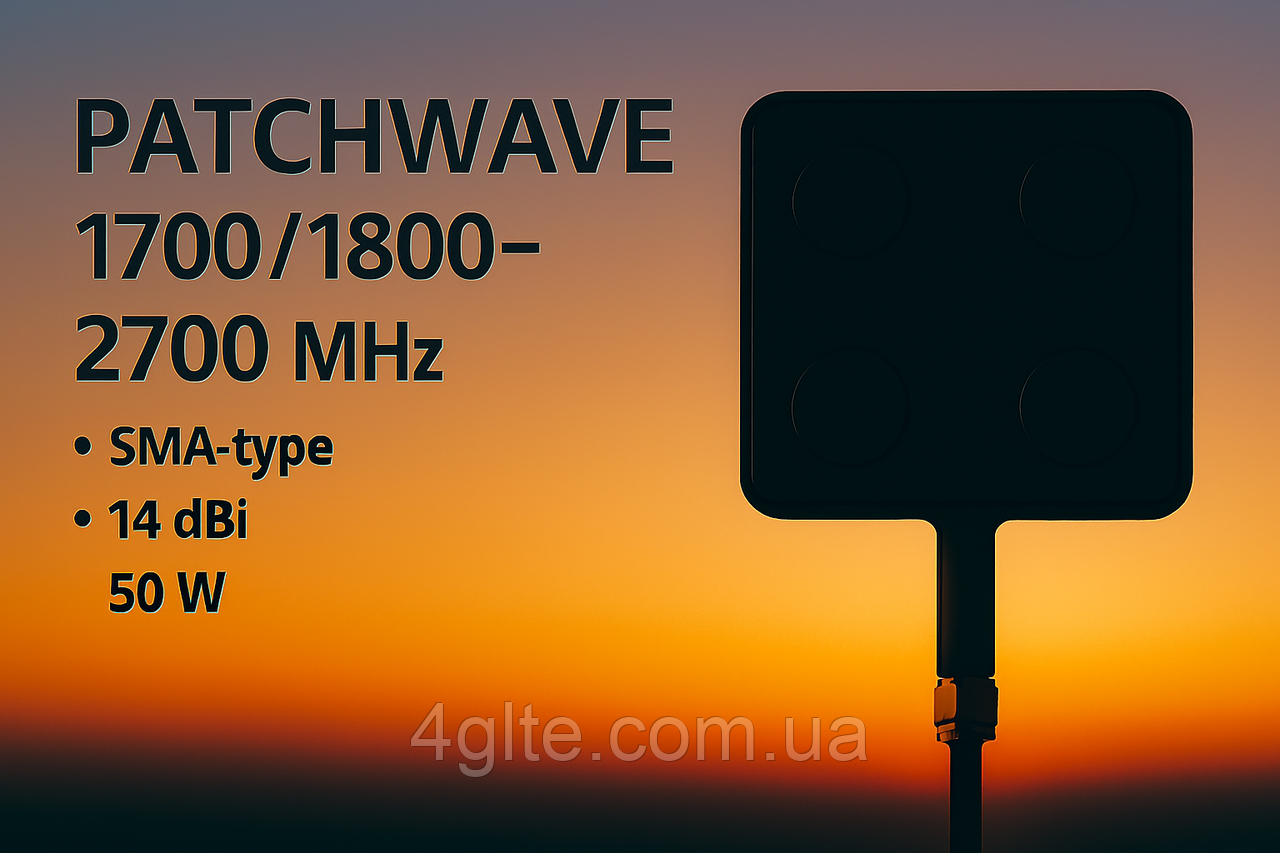 [Патч-антена] 1800-2700 MHz [14 dBi, 20W, SMA-type], фото 1