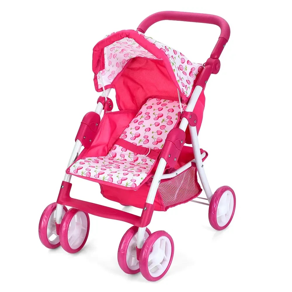 Іграшкова прогулянкова коляска для ляльки Melogo «Вишня», фото 1
