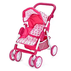 Іграшкова прогулянкова коляска для ляльки Melogo «Вишня»