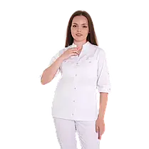 Медична куртка Небраска 3/4 Біла, фото 2