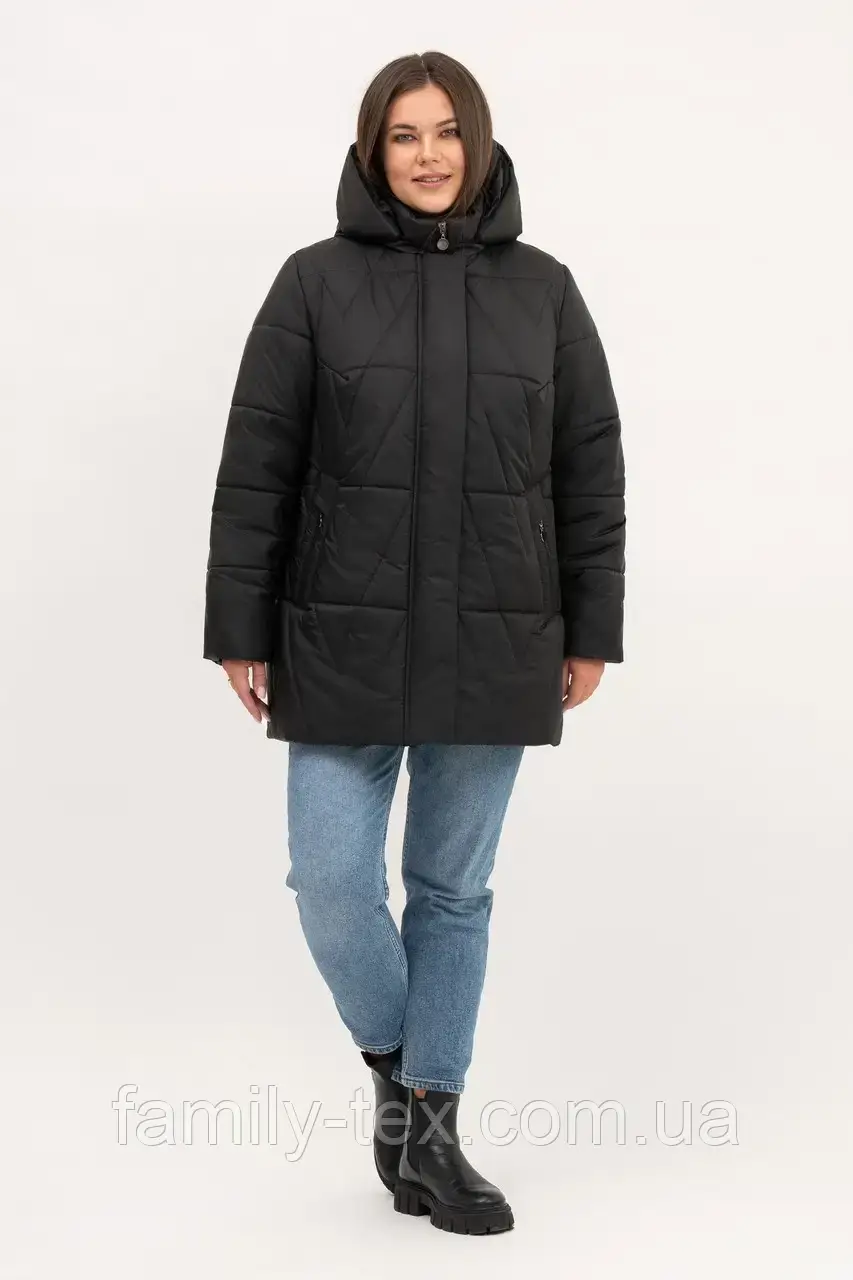 Жіноча зимова куртка, розміри 54 - 70, фото 1