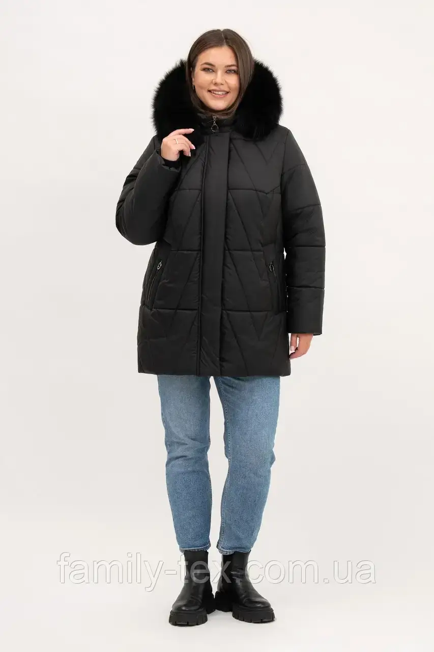Жіноча зимова куртка, розміри 54 - 66, фото 1