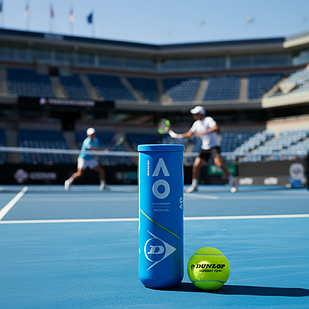 М'ячі тенісні Dunlop Australian Open (3 шт.) для твердих, ґрунтових і закритих кортів