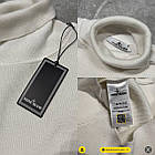 Чоловіча водолазка Stone Island біла з патчем Светр під горло Стон Айленд базовий гольф з горлом хлопцю, фото 6