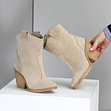 Жіночі черевики козаки, Жіночі ботильйони казаки, Жіночі коричневі козаки, фото 5