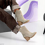 Жіночі черевики козаки, Жіночі ботильйони казаки, Жіночі коричневі козаки, фото 10