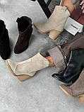 Жіночі черевики козаки, Жіночі ботильйони казаки, Жіночі коричневі козаки, фото 2