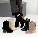 Жіночі черевики козаки, Жіночі ботильйони казаки, Жіночі коричневі козаки, фото 7