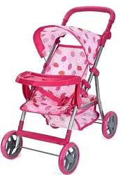 Яскрава кукольна дитяча коляска Melogo «Полуничка»