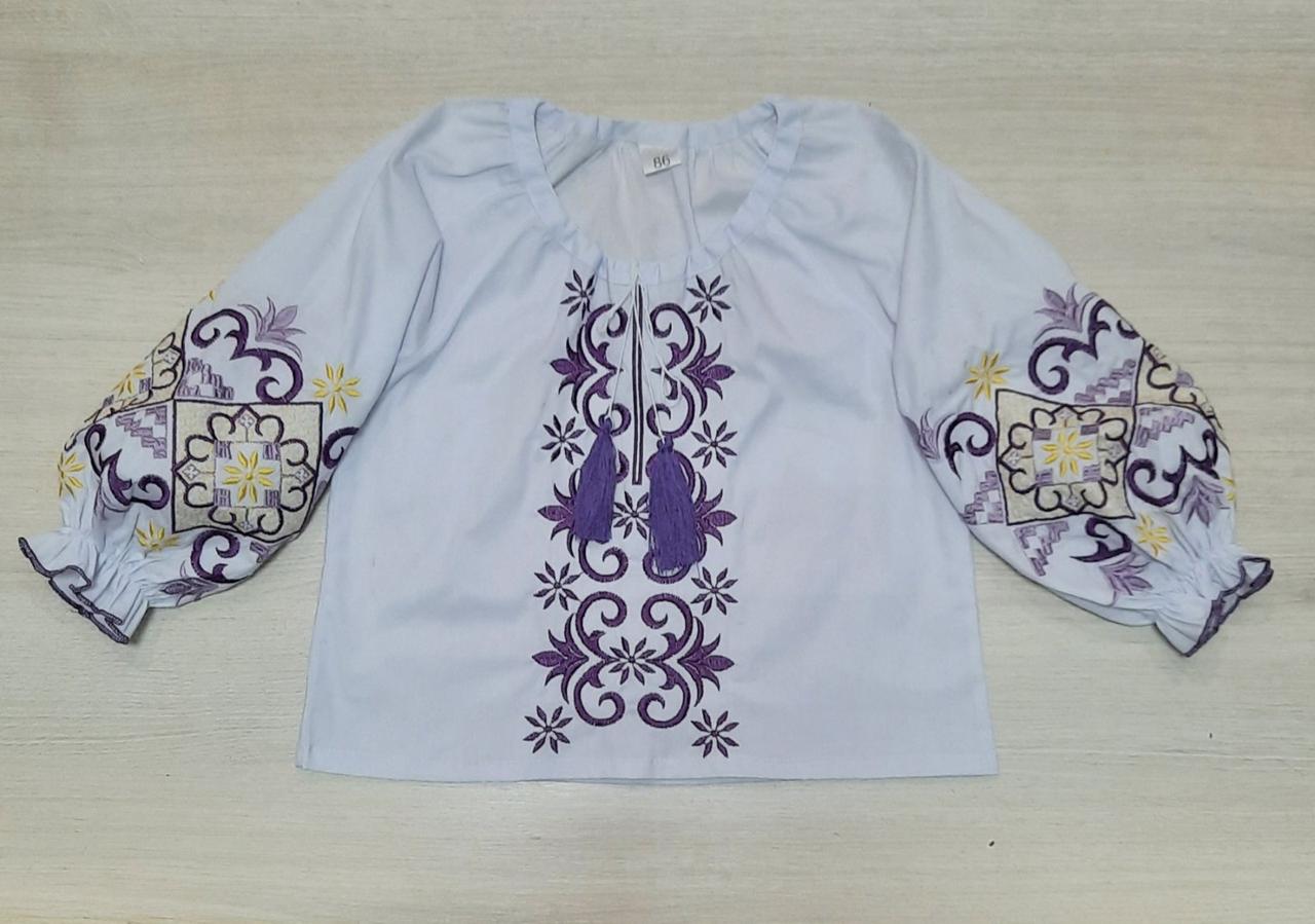 Вишиванка "Квіткова Геометрія" для дівчаток р.86/110; Гурт, фото 1