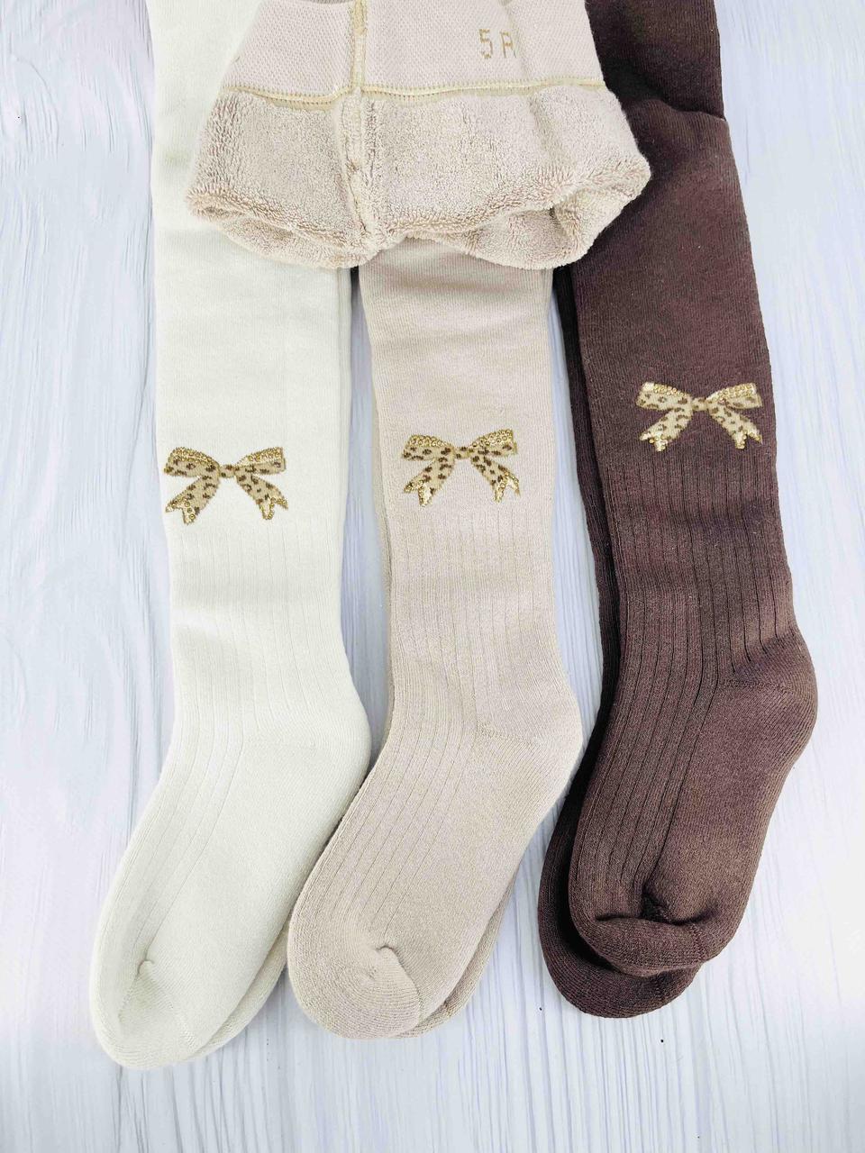 Махрові чорні дитячі колготи для дівчинки Туреччина ТМ katamino