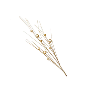 Новорічна декоративна гілка з блискучими ягодами 78 см Шампань