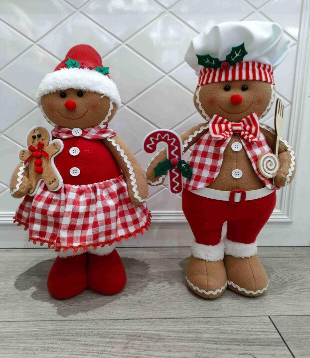 Новорічна декоративна іграшка Імбирний пряник, висота 46 см, фото 1