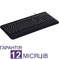 Клавіатура для ПК 2Е Wired Keyboard, чорна, провідна USB, мембранна, повнорозмірна, низькопрофільна