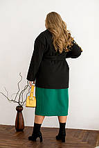 Жіноче пальто чорне великого розміру батал Розміри: 46-48, 50-52, 54-56, 58-60, 62-64, 66-68, фото 4