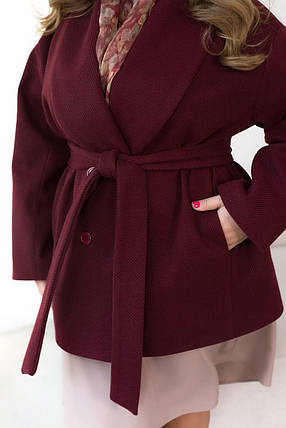 Жіноче пальто бежеве великого розміру батал Розміри: 46-48, 50-52, 54-56, 58-60, 62-64, 66-68, фото 2