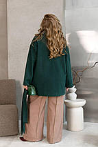 Жіноче пальто зелене великого розміру батал Розміри: 46-48, 50-52, 54-56, 58-60, 62-64, 66-68, фото 3