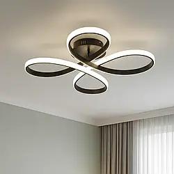 Світлодіодна стельова люстра 40см  112W з пультом 3000-6000К чорна 2216124