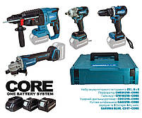 Акумуляторний набір інструментів Sakuma BLUE CX4T (CD5521B, CAG521B, CHR2621B, CIW4021B), фото 10