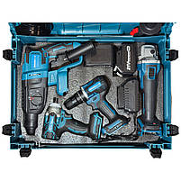 Акумуляторний набір інструментів Sakuma BLUE CX4T (CD5521B, CAG521B, CHR2621B, CIW4021B), фото 2