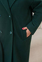 Жіноче пальто зелене великого розміру батал Розміри: 46-48, 50-52, 54-56, 58-60, 62-64, 66-68, фото 4