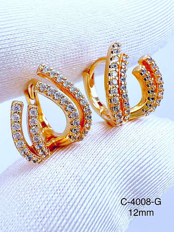 Сережки Xuping позолота, фото 1