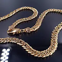 Цепочка Ромб с узором Xuping из медзолота 45 см * 7 мм, Позолота 18К медицинское золото