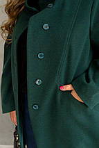 Жіноче пальто зелене великого розміру батал Розміри: 46-48, 50-52, 54-56, 58-60, 62-64, 66-68, фото 4