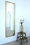 Настінне дзеркало на повний зріст в рамі 165*50 золотисте, фото 2