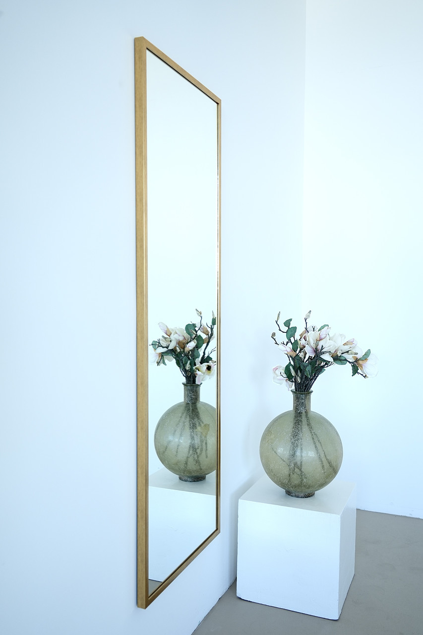 Настінне дзеркало на повний зріст в рамі 165*60 золотисте, фото 1