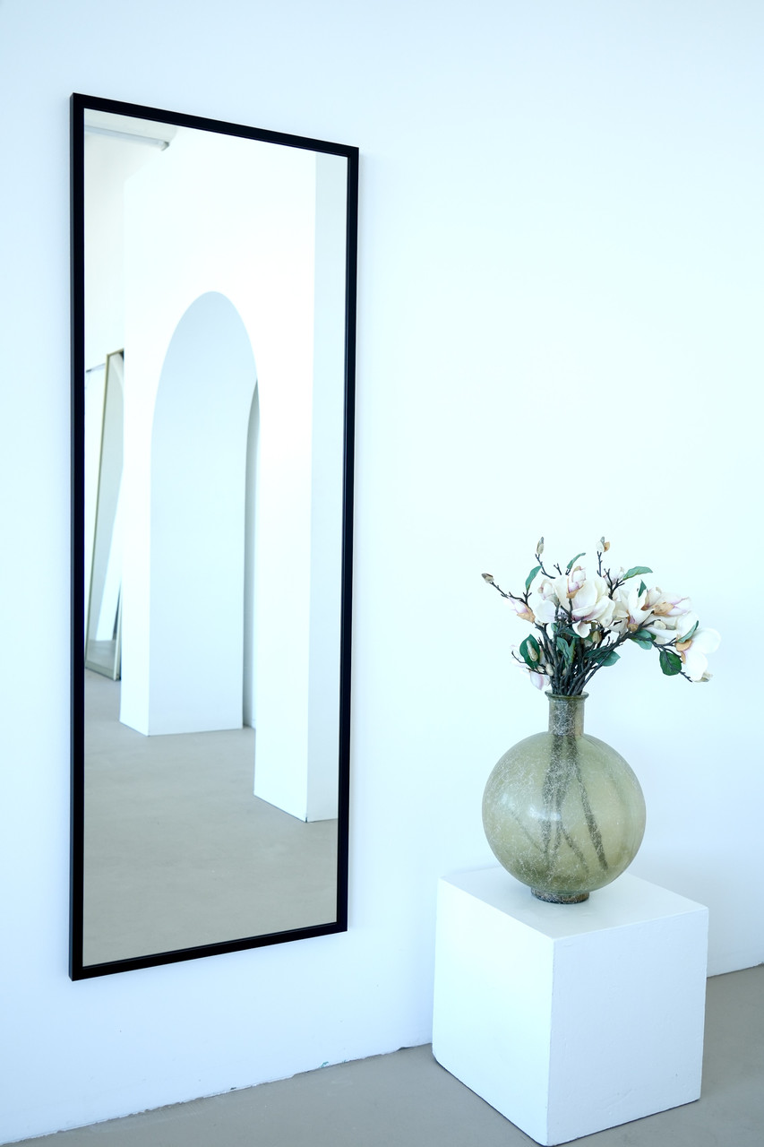 Настінне дзеркало на повний зріст в рамі 165*60 чорне, фото 1