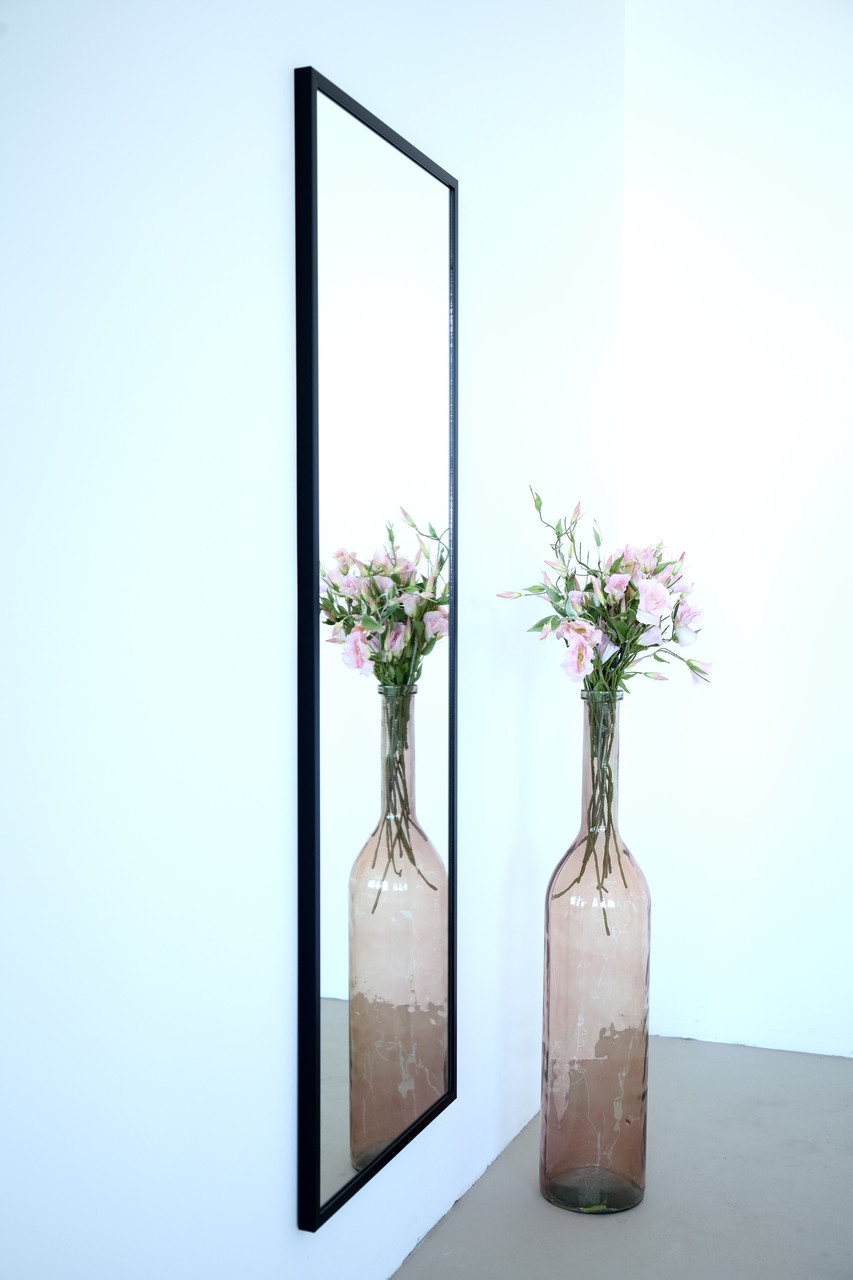 Настінне дзеркало на повний зріст в рамі 170*60 чорне, фото 1