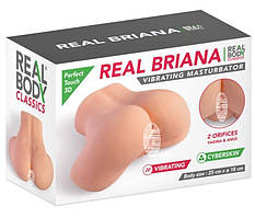 Реалістичний мастурбатор напівторс із вібрацією Real Body Real Briana