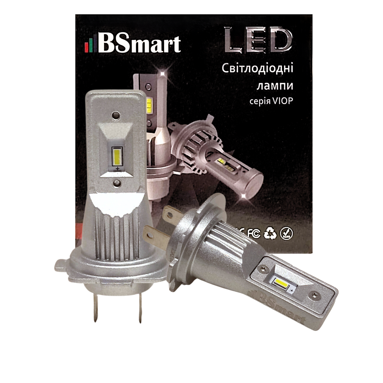 Автолампи LED BSmart V10PS new version діод CSP Південна Корея H7 8000Лм 30 Вт 12-24 В, фото 1