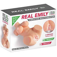 Реалістичний мастурбатор напівторс із вібрацією Real Body Real Emily
