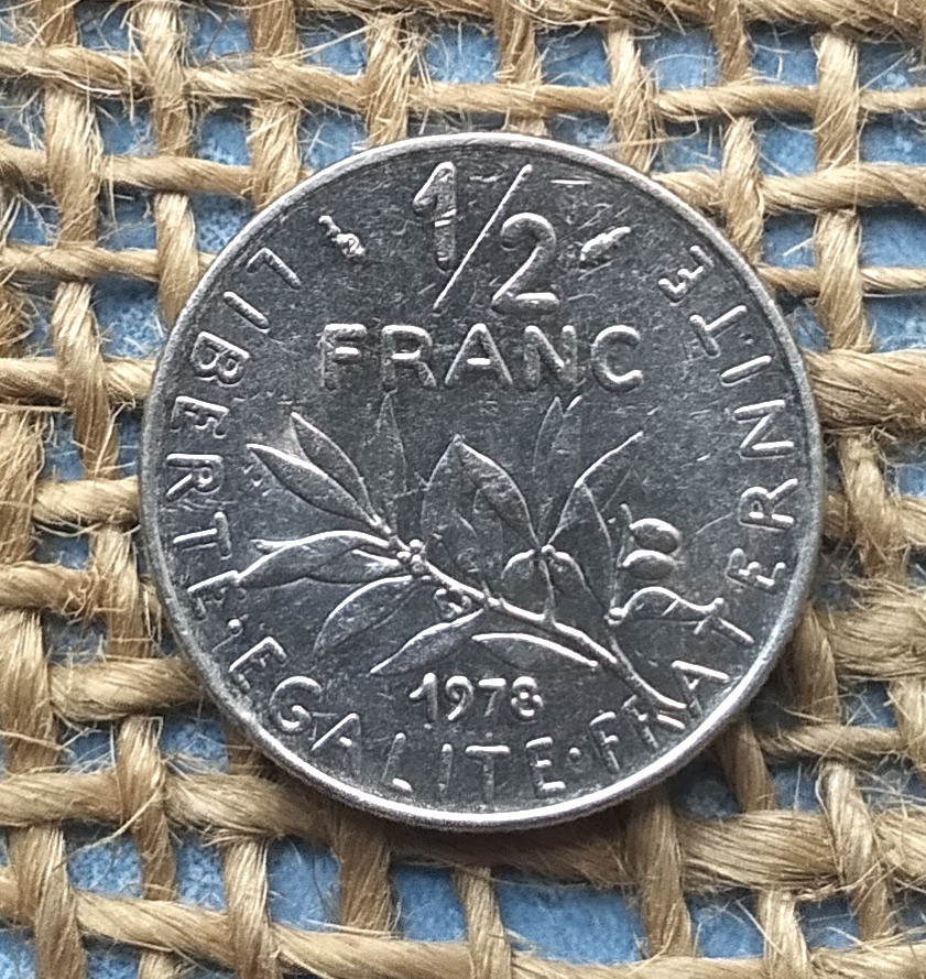 1/2 франка 1978 року францiя, фото 1