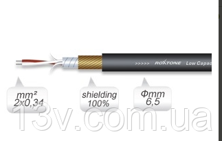 Кабель DMX Roxtone DMX002, 2х0.34 кв. мм, вн. діаметр 6.5 мм, 100 м
