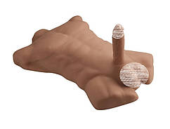 Реалістичний півторс із фалоімітатором Silexd Apollo S Caramel