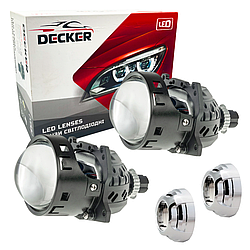 Світлодіодні Bi-LED лід лінзи для фар головного світла авто Decker LED BL 3.0" RP-2 60/70W 5800K 12V (2 шт)