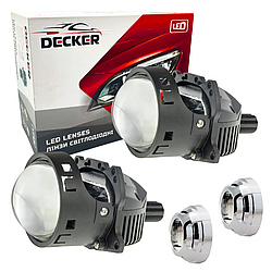 Світлодіодні Bi-LED лід лінзи для фар головного світла авто Decker LED BL 3.0" RP-3 60/70W 5800K 12V (2 шт)