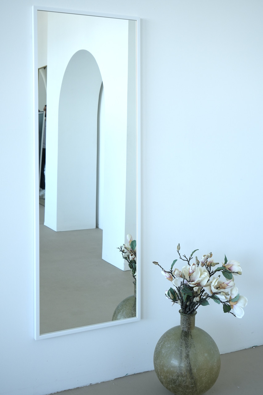 Настінне дзеркало на повний зріст в рамі 165*60 біле, фото 1