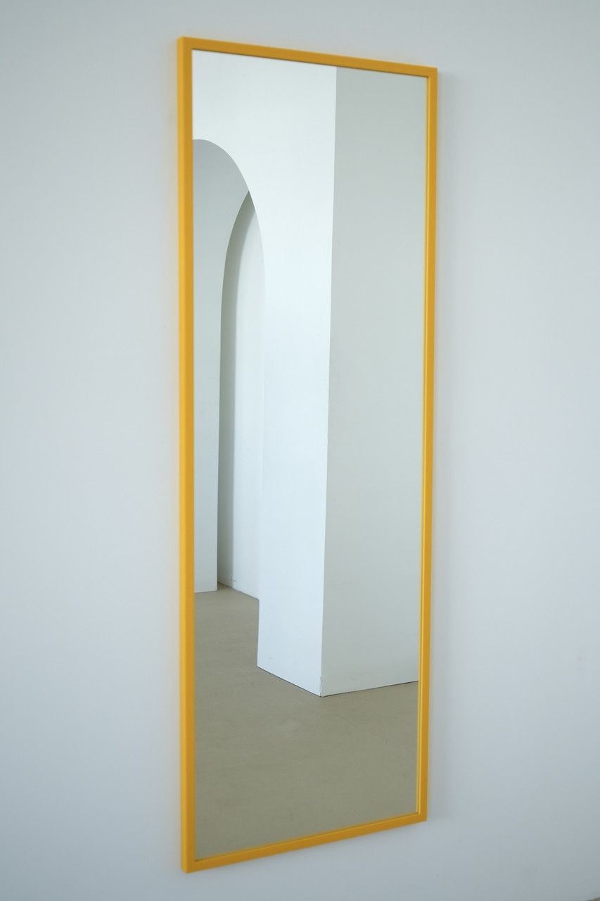 Настінне дзеркало на повний зріст в рамі 165*60 жовте, фото 1