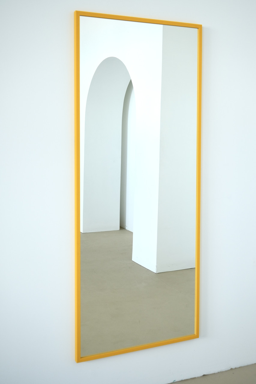 Настінне дзеркало на повний зріст в рамі 170*70 жовте, фото 1