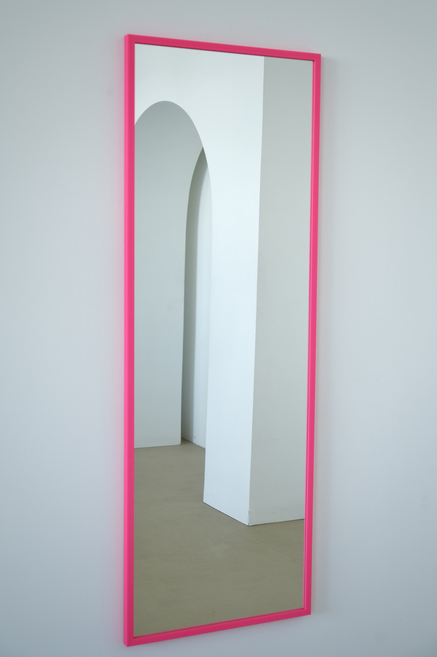 Настінне дзеркало на повний зріст в рамі 165*60 рожеве, фото 1